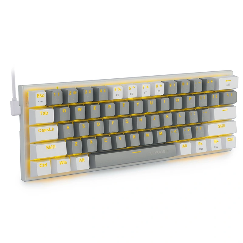 61 键 60% 有线 LED 机械游戏键盘
