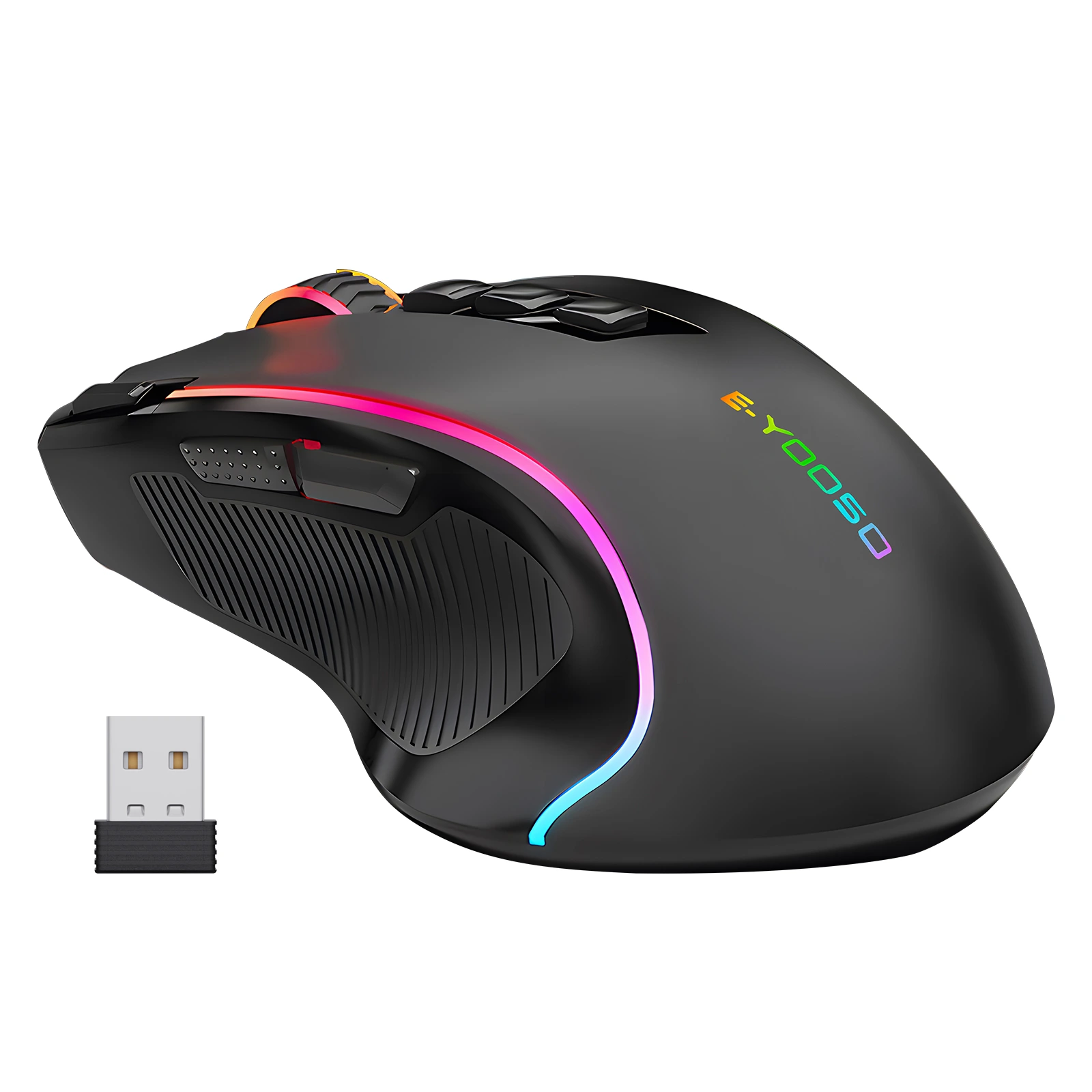 无线游戏鼠标RGB 9可编程按钮